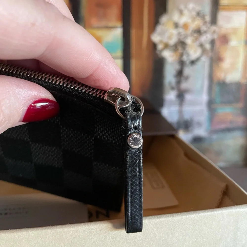 Louis Vuitton Pochette Voyage PM Damier Graphite Wristlet Pouch